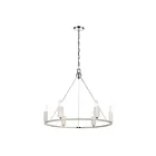 ELK Home 69347-6 White Stone 360W 6-Lumières Nickel poli Lustre