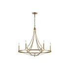 ELK Home 69485-6 Noura 360W 6-Lumières Or Champagne Lustre