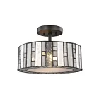 Plafoneir semi encastré ELK Home Ethan 70213-2 200W 2 lumières bronze tiffany