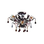 Plafoneir semi encastré ELK Home Cristallo Fiore 7044-3 180W 3 lumières rouille profonde