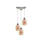 Suspendu multiple ELK Home Avalon Configurable 73041-3 300W 3 lumières nickel satiné