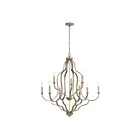 ELK Home 75107-9 Lanesboro 540W 9-Lumières Argent dépoussiéré Lustre