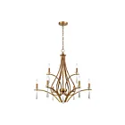ELK Home 75148-9 Katania 540W 9-Lumières Or antique Lustre