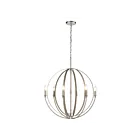 Lustre ELK Home Rotunde 81466-6 360W 6 lumières hêtre