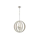 ELK Home 82066-5 Retro Rings 300W 5-Lumières Sandy Beechwood Lustre