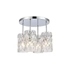 Plafoneir semi encastré ELK Home Forma de Crystal 82197-4 240W 4 lumières chrome poli