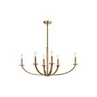 Chandelier linéaire ELK Home Erindale 89048-6 360W 6 lumières naturel