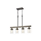 Chandelier linéaire ELK Home Beaufort 89157-4 240W 4 lumières fer à enclume