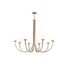 ELK Home 89679-8 Caroline 480W 8-Lumières Or brossé Lustre