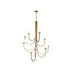 ELK Home 89681-9 Caroline 540W 9-Lumières Or brossé Lustre