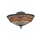 Plafoneir semi encastré ELK Home Jewelstone 934-CB 225W 3 lumières bronze classique