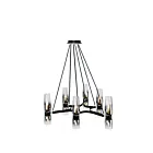 ELK Home 9775-MBCH-CLGR Flame Matte Black Lustre 12-Lumières Noir mat Lustre