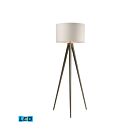 Lampe sur pied LED ELK Home Salford D2121-LED 9.5W 1 lumière nickel satiné