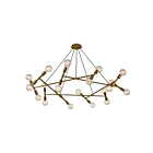 ELK Home D4350 Guesting 1200W 20-Lumières Laiton vieilli Lustre