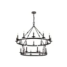 ELK Home D4667 Castle 1200W 20-Lumières Bronze huilé Lustre