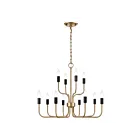 ELK Home H0018-8566 Epping Avenue 480W 12-Lumières Laiton vieilli Lustre