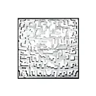 Art mural dimensionnel Mapped ELK Home H0036-8217 argent