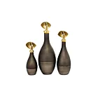Bouteilles Aimee - lot de 3 ELK Home H0807-8753-S3 brun mat