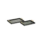 Plateaux Futrelle - lot de 2 ELK Home H0807-9764-S2 vert foncé