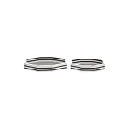 Plateaux octogonaux à rayures - lot de 2 ELK Home H0807-9767-S2 blanc