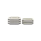 Boîtes octogonales à rayures - lot de 2 ELK Home H0807-9768-S2 blanc