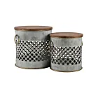 Tabouret d'appoint Parla - lot de 2 ELK Home S0037-8093-S2 galvanisé