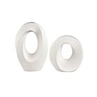 Vases Allora - lot de 2 ELK Home S0037-9212-S2 blanc mat