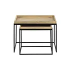 Tables d'appoint Akin - lot de 2 ELK Home S0805-7445-S2 acier brossé