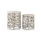 Tables d'appoint Vine - lot de 2 ELK Home S0807-8739-S2 argent