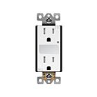 Prise duplex inviolable de qualité résidentielle 15 A avec lumière de guidage Enerlites 61501-TRGL-W