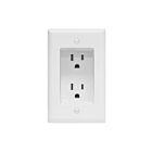 Prise duplex encastrée et inviolable de qualité résidentielle 15A Enerlites 61501-TRRP-W