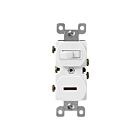 Combinaison interrupteur/voyant lumineux 15 A Enerlites 82150L-W