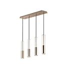 ET2 Lighting E11004-24SBR Torch 4-Lumières 28W Laiton satiné Suspendu
