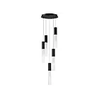 ET2 Lighting E11015-144BK Reeds 5-Lumières 25W Noir Suspendu