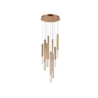 ET2 Lighting E11029-95GLD Diaphane 9-Lumières 45W Or Suspendu
