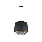 ET2 Lighting E11394-BKGLD Phoenix 1-Lumière 12W Noir/Or Suspendu
