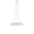 ET2 Lighting E20112-24 Starburst 37-Lumières 370W Nickel satiné Suspendu