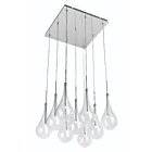 ET2 Lighting E20516-18PC Larmes LED 9-Lumières 13.5W Chrome poli Suspendu