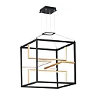 ET2 Lighting E21224-BKGLD Chamber 4-Lumières 176W Noir/Or Suspendu