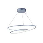 ET2 Lighting E21325-MS Cycle 1-Lumière 77W Argent mat Suspendu