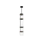 ET2 Lighting E21384-18BK Syndicate 4-Lumières 36W Noir Suspendu