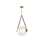 ET2 Lighting E24089-90NAB Dispatch 1-Lumière 18W Laiton naturel vieilli Suspendu