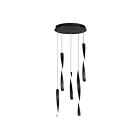 ET2 Lighting E24154-BK Pirouette 5-Lumières 330W Noir Suspendu