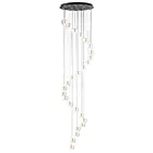ET2 Lighting E24169-18BKGLD Newton 25-Lumières 62.5W Noir/Or Suspendu