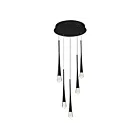 ET2 Lighting E24225-122BK Pierce 5-Lumières 15W Noir Suspendu