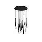 ET2 Lighting E24229-122BK Pierce 12-Lumières 36W Noir Suspendu