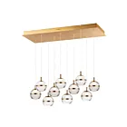 ET2 Lighting E24599-93NAB Swank 10-Lumières 60W Laiton naturel vieilli Suspendu
