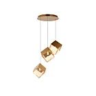 ET2 Lighting E24683-26FG Ice Cube 3-Lumières 12W Or français Suspendu