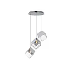 ET2 Lighting E24683-28PC Ice Cube 3-Lumières 12W Chrome poli Suspendu
