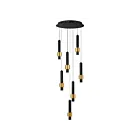 ET2 Lighting E24757-BKGLD Reveal 7-Lumières 42W Noir/Or Suspendu